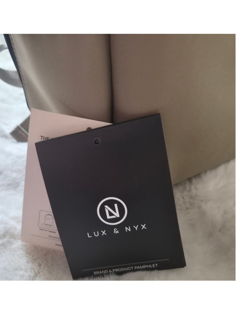 NWT Lux & Nyx Daily Origami Backpack 16" Laptop Bag Ultra Matte Champagne - Picture 10 of 15